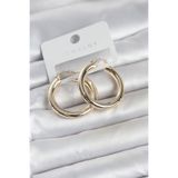 TeknoKapsül Gold Renk Pirinç Halka 30 mm Kadın Küpe BZ-BKP11759