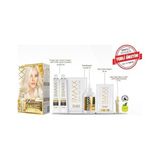 TeknoKapsül Gold Serisi 24K Altın Parçacıklı Serum ile 1 Kutu 2 x 50 ml ve Geliştiriciler Saç Boyası (Buzul Sarısı 0.2) - Option-1
