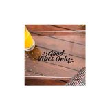 TeknoKapsül Good Vibes Only Diyenlere Özel Hediye Akrilik Tepsi - Pleksiglas Tepsi - Dekoratif Sunum Tepsisi - Kestane Akaju - Option-1