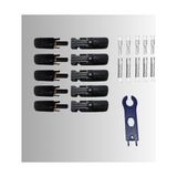 TeknoKapsül Güneş Paneli Konnektör Seti 1000V 30A, IP67, UL-94V0, Ce; Beş Çift Konnektor Seti ile Bir Adet Plastik Anahtar Içerir. (5) - Option-1 - 0 - Siyah