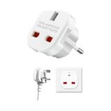 TeknoKapsül Hadron Ingiltere’den Ab’ye Seyahat Adaptörü, Uk G Tip 3 Pin’den Avrupa E/f Tipi 2 Pin Priz Dönüştürücü, Güvenlik Kilitli, 240V 10A, 16A, Fransa, Almanya, Hollanda, Polonya, Isveç Uyumlu - 0 - Siyah - Option-1