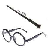 TeknoKapsül Harry Potter Asası ve Siyah Çerçeveli Gözlük Seti EM-562741421518