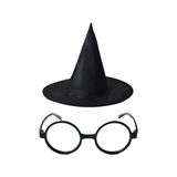 TeknoKapsül Harry Potter Büyücü Şapkası ve Harry Potter Büyücü Gözlüğü Siyah Renk