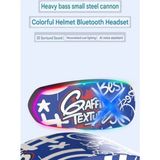 TeknoKapsül Helmet Graffiti Motor Kask Kulaklık Rgb Modlu Su Geçirmez 6.0 Bluetooth Intercom Yenı Model