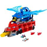 TeknoKapsül Hot Wheels ® Dev Taşıyıcı Tır ve 2 Adet 1:64 Ölçekli Oyuncak Araba JBM72 - Kırmızı