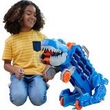 TeknoKapsül Hot Wheels Şehri Ultimate T-Rex Tır, T-Rex'e Dönüşür, Yarış Pisti Içerir, Işıklı ve Sesli, 20+ 1:64 Ölçekli Araba Için Depolama Alanı, HNG50