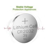 TeknoKapsül I-Gen CR2032 Pil 5'li Paket Tartı, Baskül, Şeker Ölçüm Cihazı Pili Lityum Düğme Pil 3V 2032