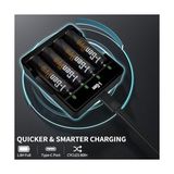 TeknoKapsül I-Gen G421 4'lü Pil Şarj Aleti + 2 Adet Aa Pro 2950 Mah + 2 Adet Aaa Pro 1100 Mah Şarjlı Kalem Pilli Set 1.2V Ni-Mh - Beyaz