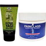 TeknoKapsül Ibn-I Sina Kuyruk Yağı Dindirici Krem Kas Sırt Bel El Ayak Kullanım 50 ml + 150 ml Painclass Büyük Boy Teskin Kremi