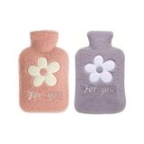 TeknoKapsül Ikiadet Sicak Su Torbasi Peluş Papatya Desenli 21X13,5X2CM 500 ml