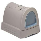 TeknoKapsül Imac Zuma Çekmeceli Kapalı Kedi Tuvaleti Gri 40X56X42.5CM