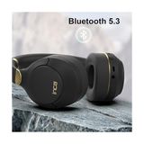 TeknoKapsül Inca IBK-503S Kablosuz 5.3 Bluetooth Hafıza Kart Destekli Kulak Üstü Kulaklık Siyah 400MAH 12 Saat Pil Ömrü Bluetooth, Micro Sd Hafıza Kartı ve Aux Modu Desteği - -- - Option-1