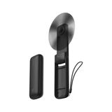 TeknoKapsül Ince Taşınabilir Fan, Ince Elde Taşınabilir Fan, USB Şarj Edilebilir Mini Kişisel [24H Maksimum Soğutma Süresi], Seyahat Için Akülü Küçük Katlanabilir Cep, Yaz, Kadın ve Erkekler, Kızlar Için - 001-Siyah