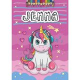 TeknoKapsül Independently Published Jenna: Livre De Coloriage Personnalisé Pour Jenna | Licorne | Cadeau D'anniversaire Pour Fille... | 4 À 8 Ans | 25 Motifs De Licorne Avec Le Prénom Jenna, Grand Format A4 (21