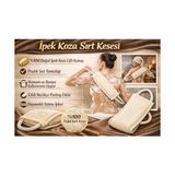 TeknoKapsül Ipek Koza Sırt Kesesi, Doğal Ipek Lifli Özel Dokuma, Çift Tutma Ipli Ergonomik Tasarım, Hamam Ba