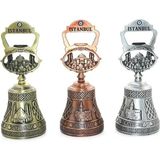 TeknoKapsül Istanbul Temalı Metal El Zili | 12 cm Nostaljik Dekoratif Masa Resepsiyon Zil