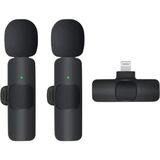 TeknoKapsül K9 Kablosuz Yaka Mikrofonu Lightning 2’li Mini Mikrofon Youtube Tik Tok 2 Adet