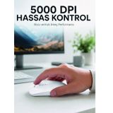 TeknoKapsül Kablosuz Bluetooth Oyuncu Mouse Sessiz Tıklama Ergonomik Wireless Fare LS-UCZZPG908BEYAZ-2-3434
