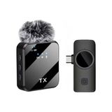 TeknoKapsül Kablosuz Yaka Mikrofonu Tekli Mikrofon 15 16 17 Type-C Portlu Telefon Pc Tablet Video Ka