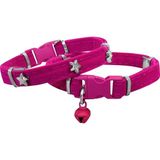 TeknoKapsül Kadife Kedi Boyun Tasması Yıldızlı 20-32 cm Pembe