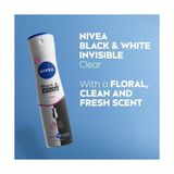 TeknoKapsül Kadın Sprey Deodorant Black&white Invisible Clear 200 Ml, 72 Saat Anti-Perspirant Koruma, Ekonomik Boy - Option-1