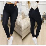 TeknoKapsül Kadın Yüksek Bel Yırtık Desenli Skınny Kot Pantolon - Siyah / 2XL MY-190901