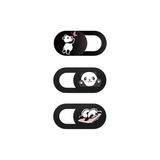TeknoKapsül Kamera Kapatıcı Laptop Tablet Telefon Uyumlu Desenli Gizlilik Aparatı Ultra Ince Sürgülü Webcam Cover 3 Lü Set 3m Yapışkanlı Çok Renkli - 0 - Siyah - Option-1