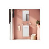 TeknoKapsül Kapaklı 40 cm Parlak Banyo Dolabı Seti