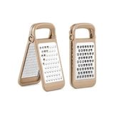TeknoKapsül Katlanabilir Ayrılabilir Rende, Çift Taraflı Ince ve Kalın Rendeleme, Paslanmaz Çelik Bıçaklı, Abs Plastik Gövde, Bulaşık Makinesinde Yıkanabilir, Bpa Içermez (Bej)