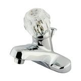 TeknoKapsül KB521 Americana 4 Inç Tek Akrilik Saplı Lavabo Bataryası Plastik Pop-Up, Parlak Krom