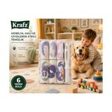 TeknoKapsül Kedi Köpek Tüy Toplama Rulosu Seti – 1 Ana Rulo + 5 Yedek Rulo, Evcil Hayvan Tüyü, Saç ve Kıl Temizleme Lint Roller - Açık Kahverengi