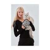 TeknoKapsül Kedi Köpek Tüy Toplayıcı Eldiven - Kıyafet, Koltuk, Halı Için Yıkanabilir Temizleme Eldiveni - Ahşap - Bej