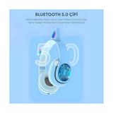 TeknoKapsül Kedi Kulak Rgb LED Işıklı Kablosuz Bluetooth Kulaklık Mikronlu Hafıza Kartı Girişli Kedi Kulaklık (Mavi) - Option-1