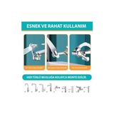 TeknoKapsül Kenly 1080 Derece Dönebilen Evrensel 2 Modlu Robotik Kol Mutfak Banyo Musluk Başlığı