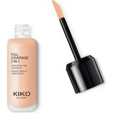 TeknoKapsül Kiko Milano Fondöten & Kapatıcı-Full Coverage 2-In-1 Foundation & Concealer-01 Warm Rose-Mat Saten Bitişli