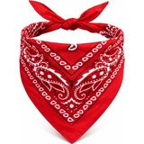 TeknoKapsül Kırmızı Kovboy Fuları Çocuk Bandana Western Desenli Boyun Fuları