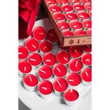 TeknoKapsül Kırmızı Yuvarlak 25’li Paket Süzen Tealight Mum 1410