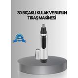 TeknoKapsül Kişisel Burun Kulak Tıraş Makinesi 3D Kavisli Kompakt Tasarım