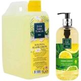 TeknoKapsül Klasik Limon Kolonyası Yedek Şişe 1 Lt Çeşme Limonu Sıvı Sabun 500 ml