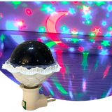 TeknoKapsül Kristal Gökyüzü Modlu Yıldızlı Hareketli 360 Derece Dönen Kristal LED Ampül - Beyaz