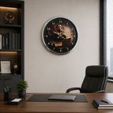 TeknoKapsül Krom Cumhuriyet Yıldızı 40 x 40 Cm Metal Atatürk Duvar Saati YT-PL-4000K