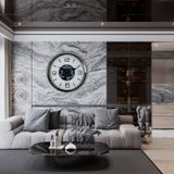 TeknoKapsül Krom Modern 60 Cm Çarklı Duvar Saati YTC-6008K