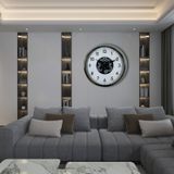 TeknoKapsül Krom Şıklık Sade 60 Cm Çarklı Duvar Saati YTC-6005K