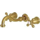 TeknoKapsül KS3127AX 20,32 cm Merkezi Duvara Monte Gemi Lavabo Musluğu, Pirinç, 7-4/9 Inç Ağız Erişimi