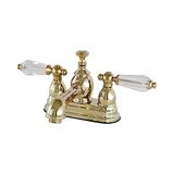 TeknoKapsül KS7002WLL Wilshire 10 cm Merkez Seti Lavabo Bataryası Açılır, Cilalı Pirinç, 10,9 cm Ağız Erişimi