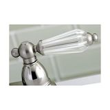 TeknoKapsül KS7008WLL Wilshire 10 cm Merkez Seti Pirinç Açılır Lavabo Bataryası, Nikel, 10,96 cm Ağız Erişimind