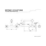 TeknoKapsül KS7245AX Ingiliz Kırsal Banyo Bataryası, 6-5/8 Inç Musluk Erişiminde, Yağla Pürüzsüzleştirilmiş Bro