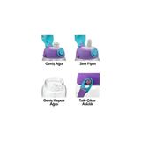 TeknoKapsül Küçük Boy 480ML Kılıflı Askılı Pipetli/pipetsiz Iki Ayrı Kapaklı Tritan Çocuk Matarası 6955482320230 - Option-1 - 12M-Krem