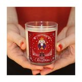 TeknoKapsül – Kurşun Asker (Nutcracker) Tasarımlı Mum, Kırmızı Renk Temalı, 135 G Doğal Bio, 40 Saat Yanma Süre