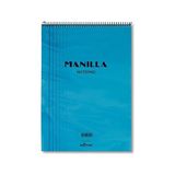 TeknoKapsül Lé 41400/1 Manila Notepad Yumuşak Kapak, 1.hamur Kağıt Spiralli, Mavi - -- - Option-1